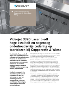 Houdbaarheidsdatum printen met Videojet 3320 laser bij Coppenrath & Wiese.